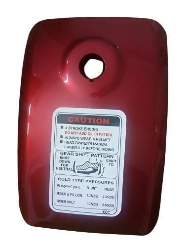 Splendor Petrol Tank Lid - Red / Black