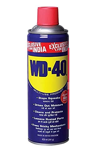 Pidilite WD-40, Multipurpose Car care Spray, 420ml Rust Remover, Lubricant, Stain Remover-