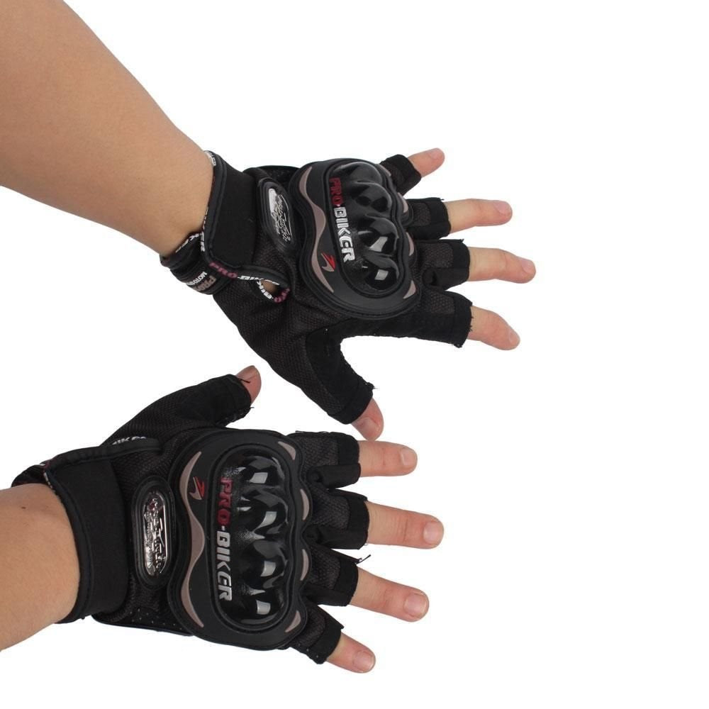 VP1 Motoway Pro Biker Half Cut Racing Biking Driving Motorcycle Gloves Black M