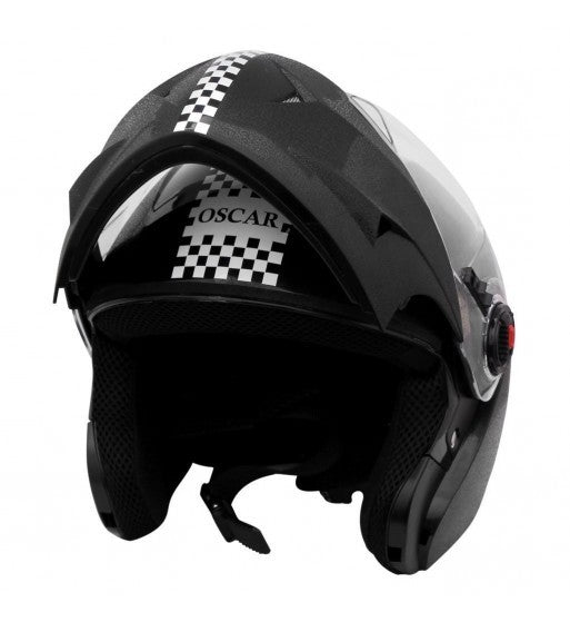 Steelbird SB-41 Oscar Dashing Flip-Up Helmet (Black, L)