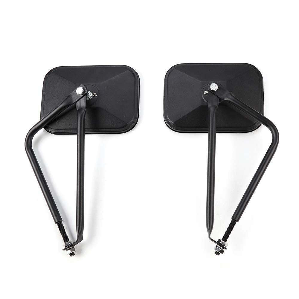 Side View Mirrors Door Off Mirror Square Doors Mirrors 4x4 Side Qucik Release Mirrors for Jeep Wrangler CJ YJ TJ JK JL one Pair
