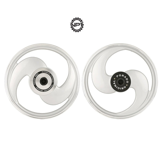 Single S Silver Alloy Wheels for Royal Enfield Bullet Electra (Set of 2)