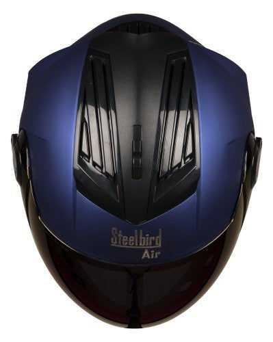 Steelbird Air SBA-2 Full Face Helmet with Visor (Matt Yamaha Blue/Iridium Blue)