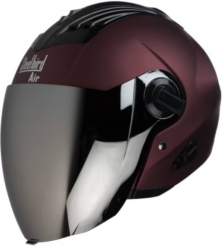 Steelbird AIR SBA-3 Matt Motorbike Helmet (Matt Maroon)