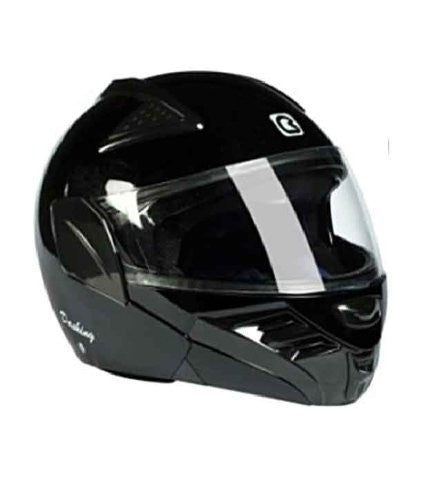 Steelbird SB-34 Zorro Full Face Helmet with Anti-Scratch Coated Visor (Dashing Black, One Size)