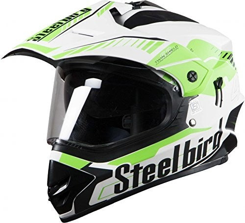 STEELBIRD SB-42 AIRBORNE MOTOCROSS HELMET MATT FINISH WITH PLAIN VISOR