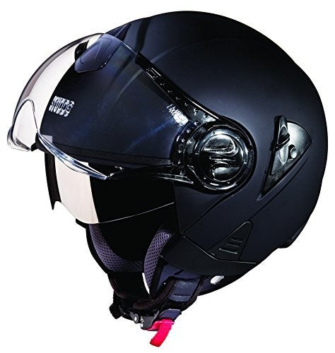 Studds Downtown SUS_DONOFH_MBLKL Open Face Helmet (Matt Black)