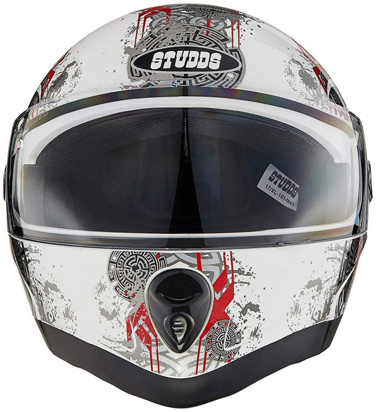 Studds Full Face Helmet Ninja 2G D1 (White N2)