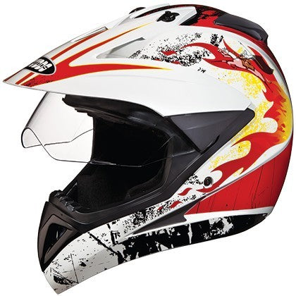 Studds Motocross D3 Helmet With Visor (White N10)