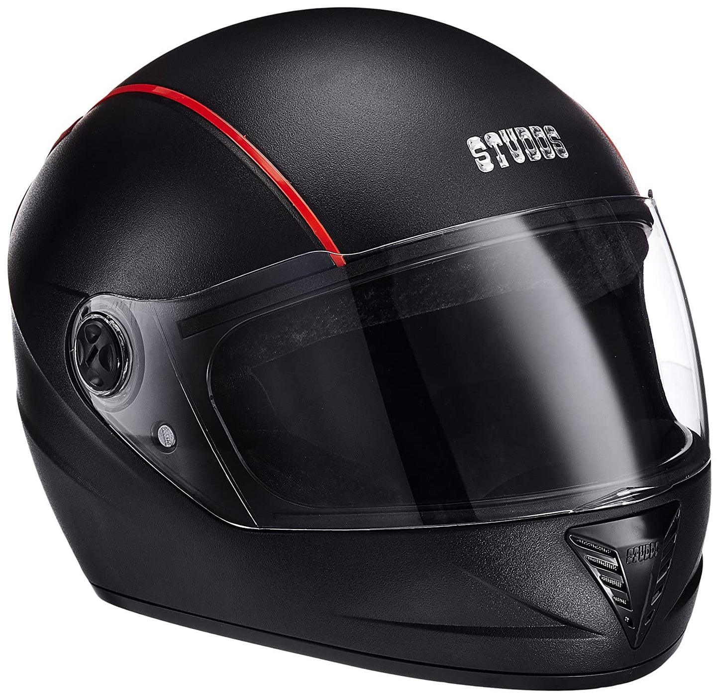 Studds Professional Full Face Helmet (Black and Red)