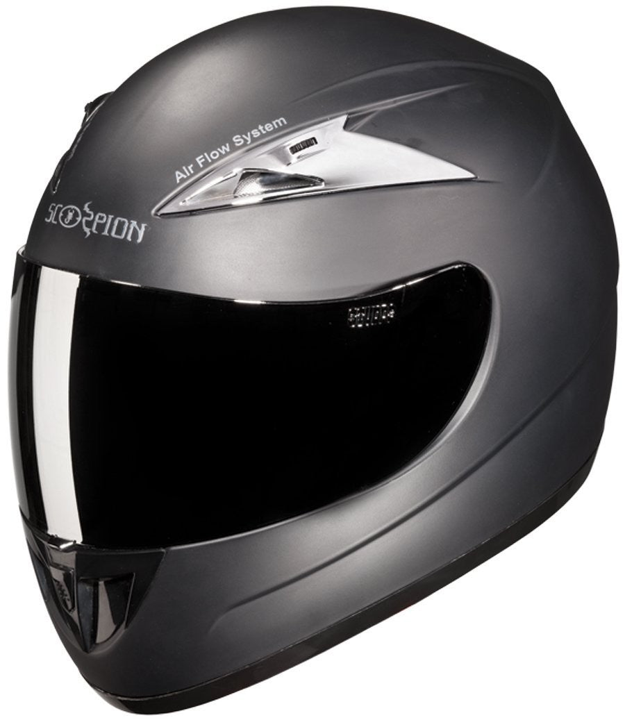 Studds Scorpion Full Face Helmet with Mirror Visor (Matt Black)
