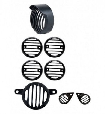 TAIL AND HEAD LIGHT METAL GRILL FOR ROYAL ENFIELD CLASSIC 350 (8PCS)