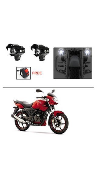 U8 LED Motorycle Fog Light Bike Projector Auxillary Spot Beam Light (Set of 2 )