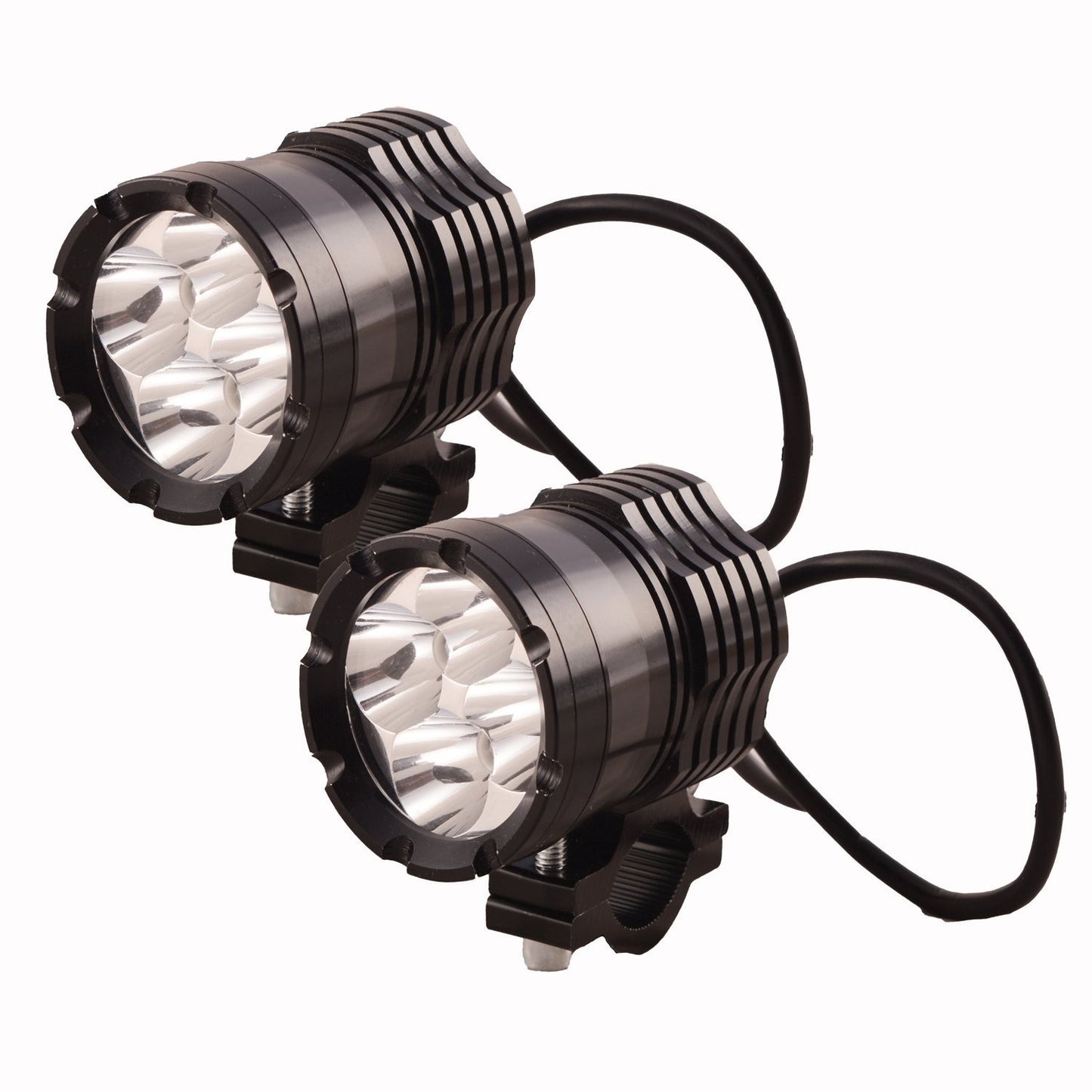 Universal 4 LED U2 Black Fog Light for All Bikes