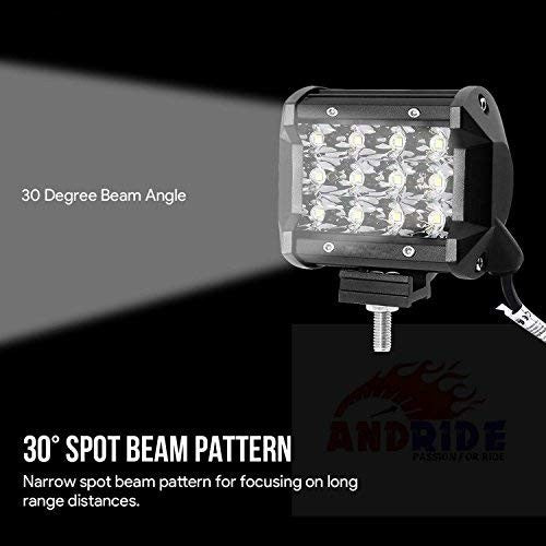 Universal Fitting 12 LED Fog Light/Work Light Bar Spot Beam Off Road Driving Lamp 36W Cree for All Bikes and Cars