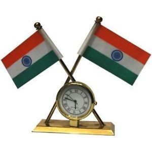 Universal Indian Flag with Clock