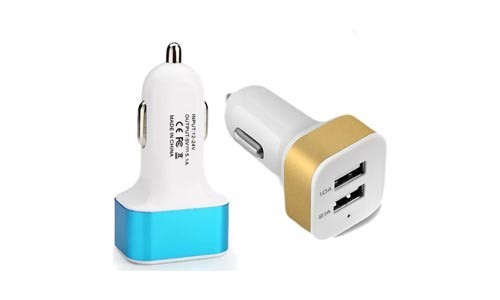 USB car charger multi colour