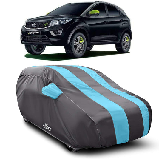 VANI Car Cover for Tata Nexon Dust Proof - Water Resistant Car Body Cover (Navy Blue with Mirror)