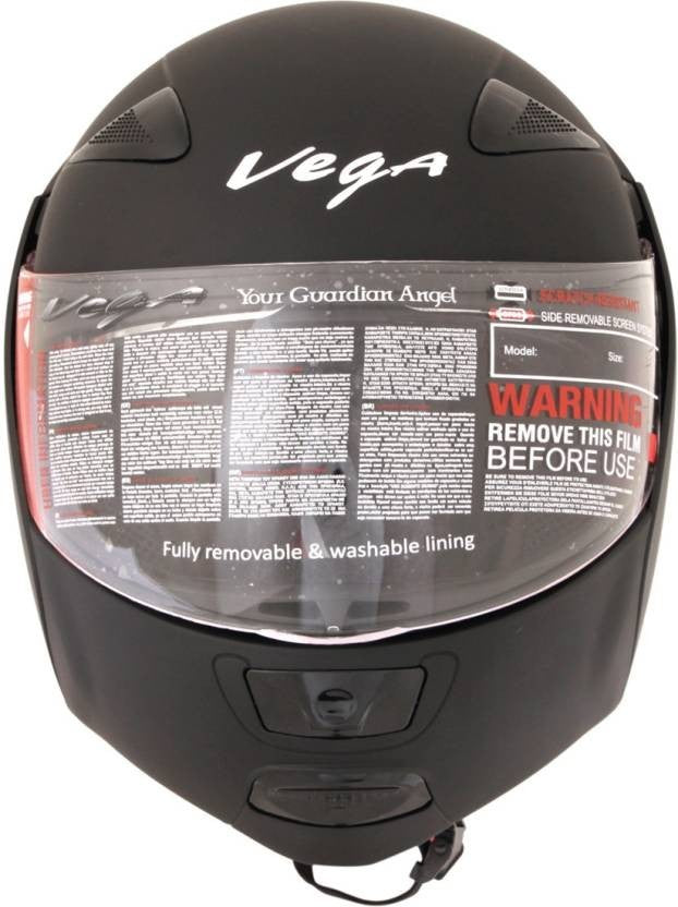 Vega Boolean Motorsports Full Face Helmet Black