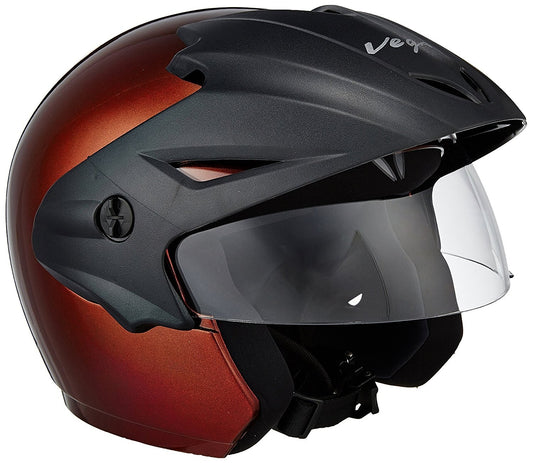 Vega Cruiser CR-W/P-B-M Open Face Helmet (Burgundy)