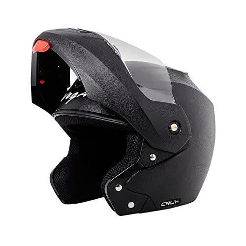 Vega Crux full face black motosport helmet