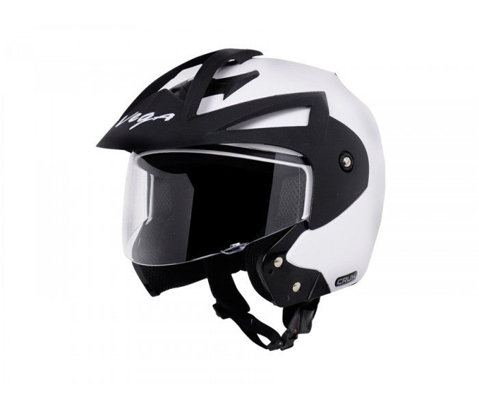 Vega Crux Open Face White Helmet