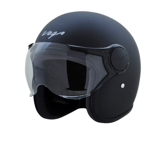 Vega Jet Dull Black Helmet