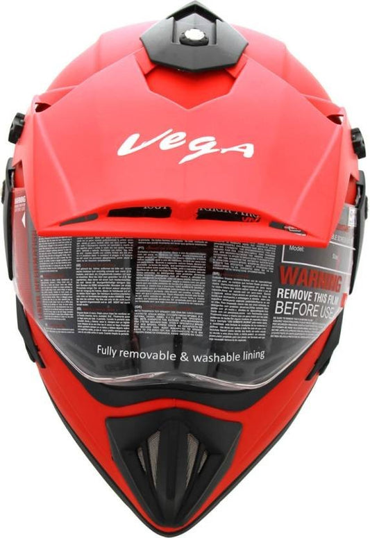 Vega Off Road D/V Monster Motorsports Helmet (Dull Red)