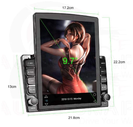 VP1 9 Inch Tesla Full Touch Screen Car Android Music Multimedia Video Player (2GB/16GB) Compatible for Hyundai I20