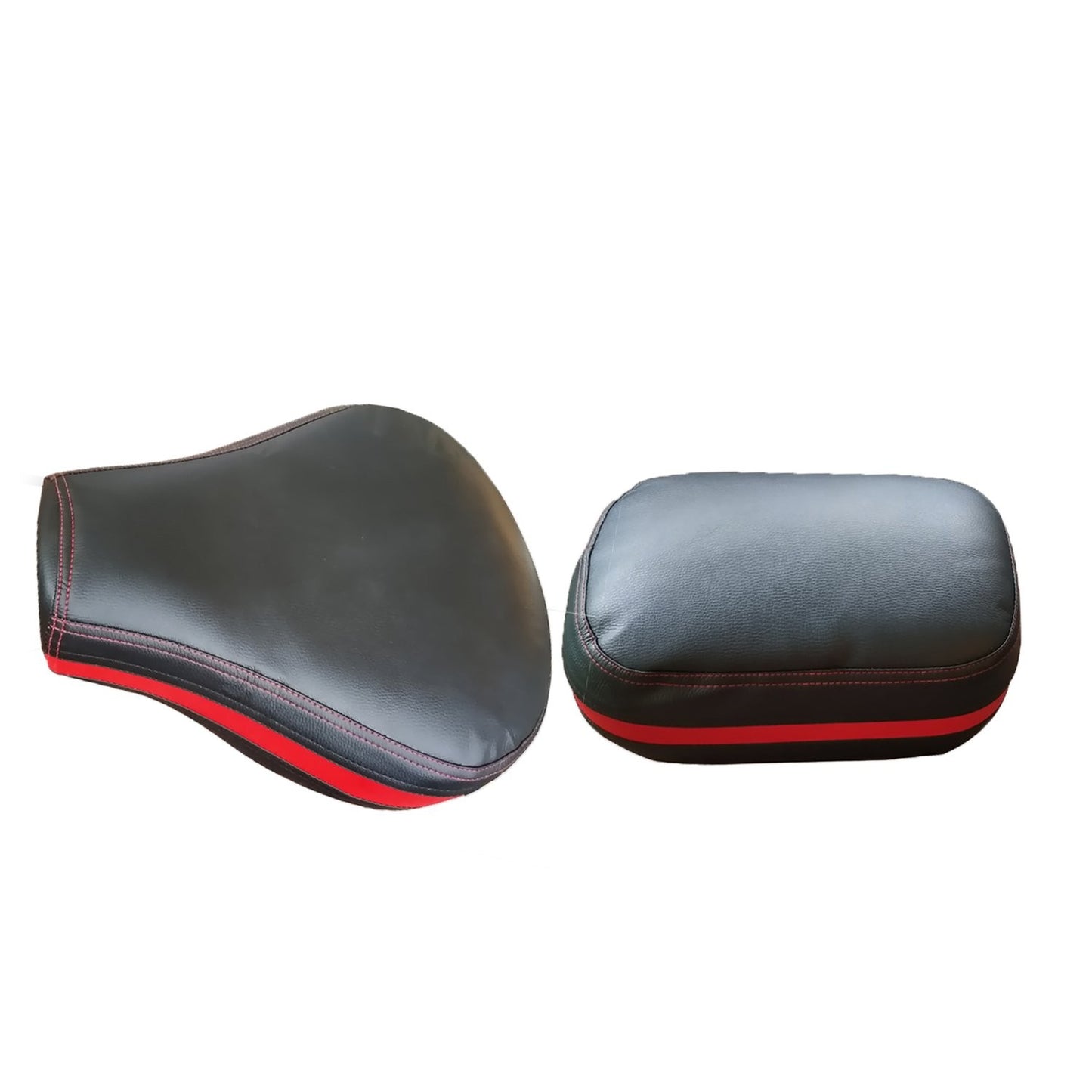 VP1 970060 PU Finish Bucket Fitting Leather Seat Cover for Royal Enfield Classic 350/Classic 500, Red-Black