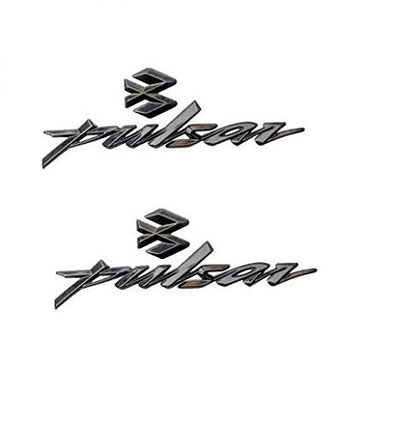 VP1 Bike Emblem Badge 3D Chrome Tank Logo Pulsar Sticker -Set of 2