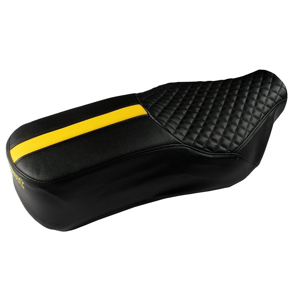 Ragilly Bike Seat Cover Black and Yellow for Royal Enfield Bullet 350 with One Year Warranty