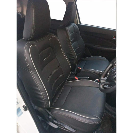 VP1 Black and Silver Art Leather Seat Cover for Hyundai Creta