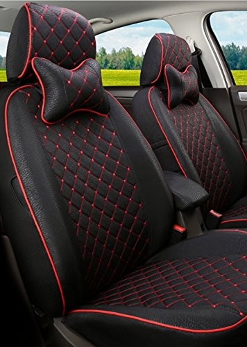 VP1 Black Red PU Leather Car Seat Cover for Hyundai Creta