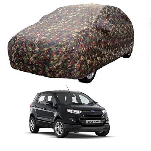 VP1 Car Body Cover for Ford Ecosport with Side Mirror Pocket (Military Color)