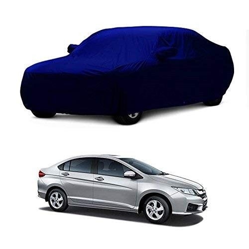 VP1 Car Body Cover for Honda City with Side Mirror Pocket (Navy Blue)