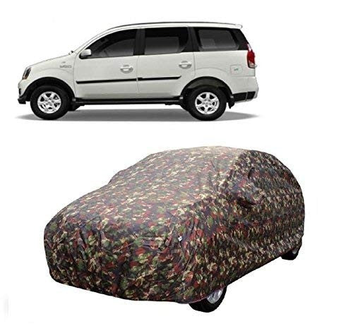 VP1 Car Body Cover for Mahindra Xylo with Side Mirror Pocket (Military Color)