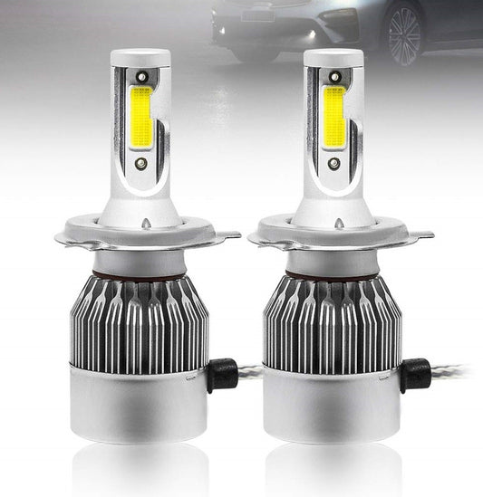 VP1 Car LED Headlight All-in-One Plug & Play Headlight Bulb Conversion Kit for Cars, Bike and Scooty (C6 H4 50W)