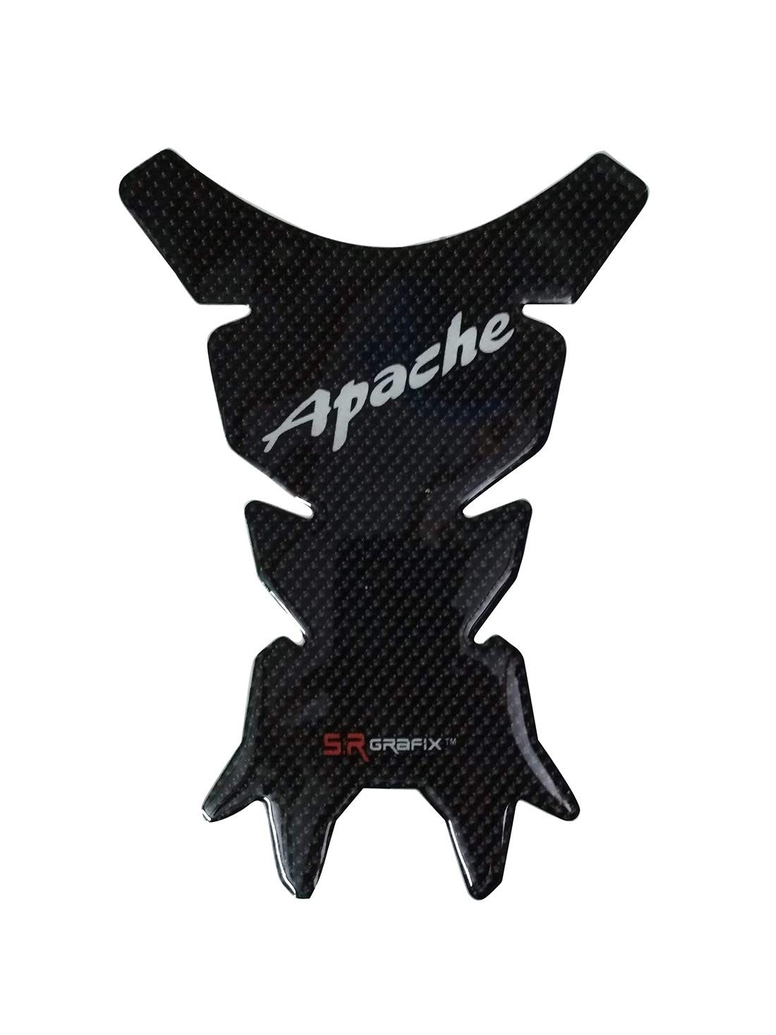 VP1 DaTeen Customize TVS Apache Black Carbon Bike Tank PAD Sticker