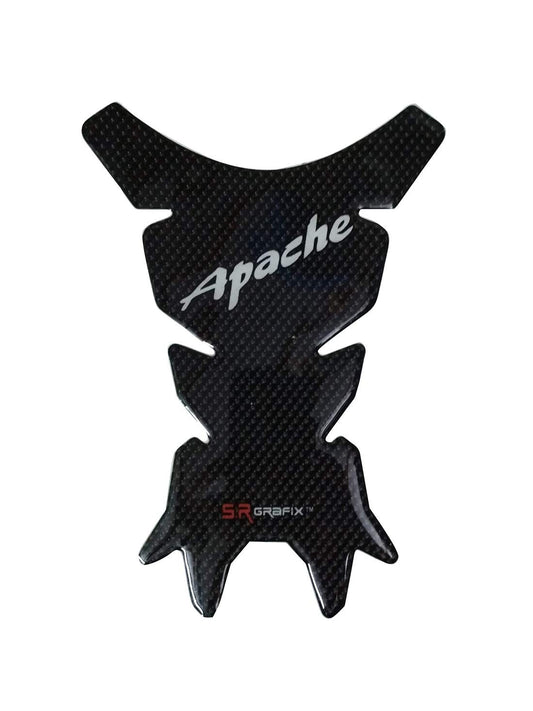 DaTeen Customize TVS Apache Black Carbon Bike Tank PAD Sticker