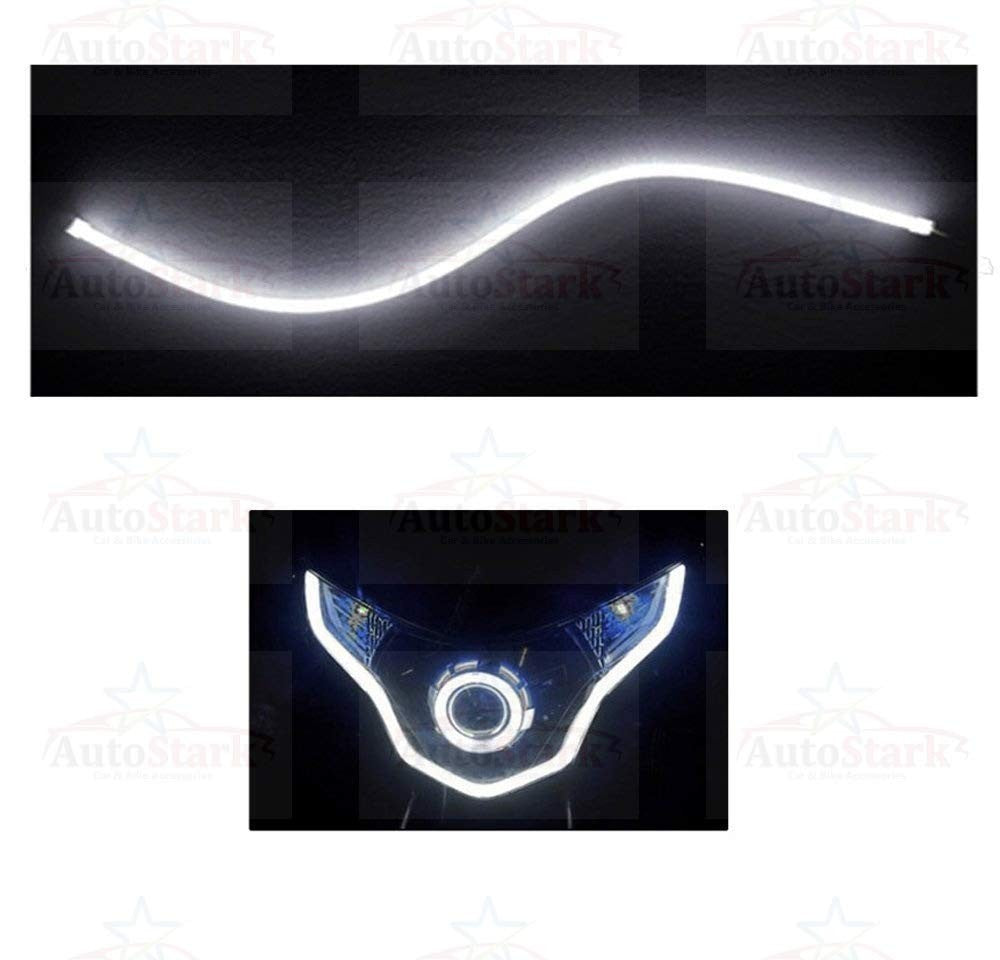 Flexible 30cm Bike Headlight Neon LED DRL Tube White for Hero Maestro Edge