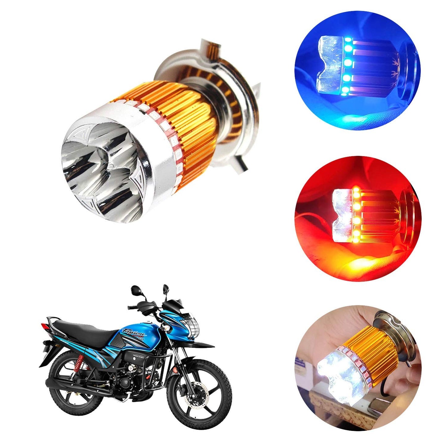 VP1 H4 led Motorcycle Bike Headlight Bulb for Hero Passion PRO TR