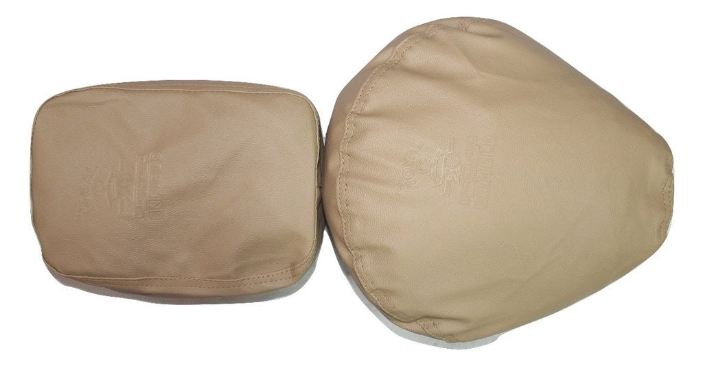 VP1 Leatherhette Beige Color Bike Seat Cover - Pack of 2 for Royal Enfield Classic brassass104