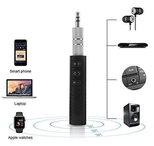 Wireless Bluetooth Receiver 3-5mm Jack Stereo Bluetooth Audio Music Receiver Car Aux Hands Free Kit