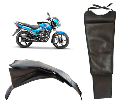 Petrol Tank Leatherette Cover for TVS VICTOR (Black)