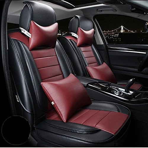 VP1 PU Leather Car Seat Cover for Hyundai Creta 2020 Onwards Black Cherry