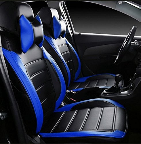 VP1 PU Leather Car Seat Cover for Maruti Baleno, Black Blue