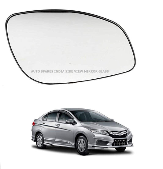 Side View Mirror Glass for Honda City IDTEC & IV TEC 2014-2018 Model Pack of 01 Pcs-