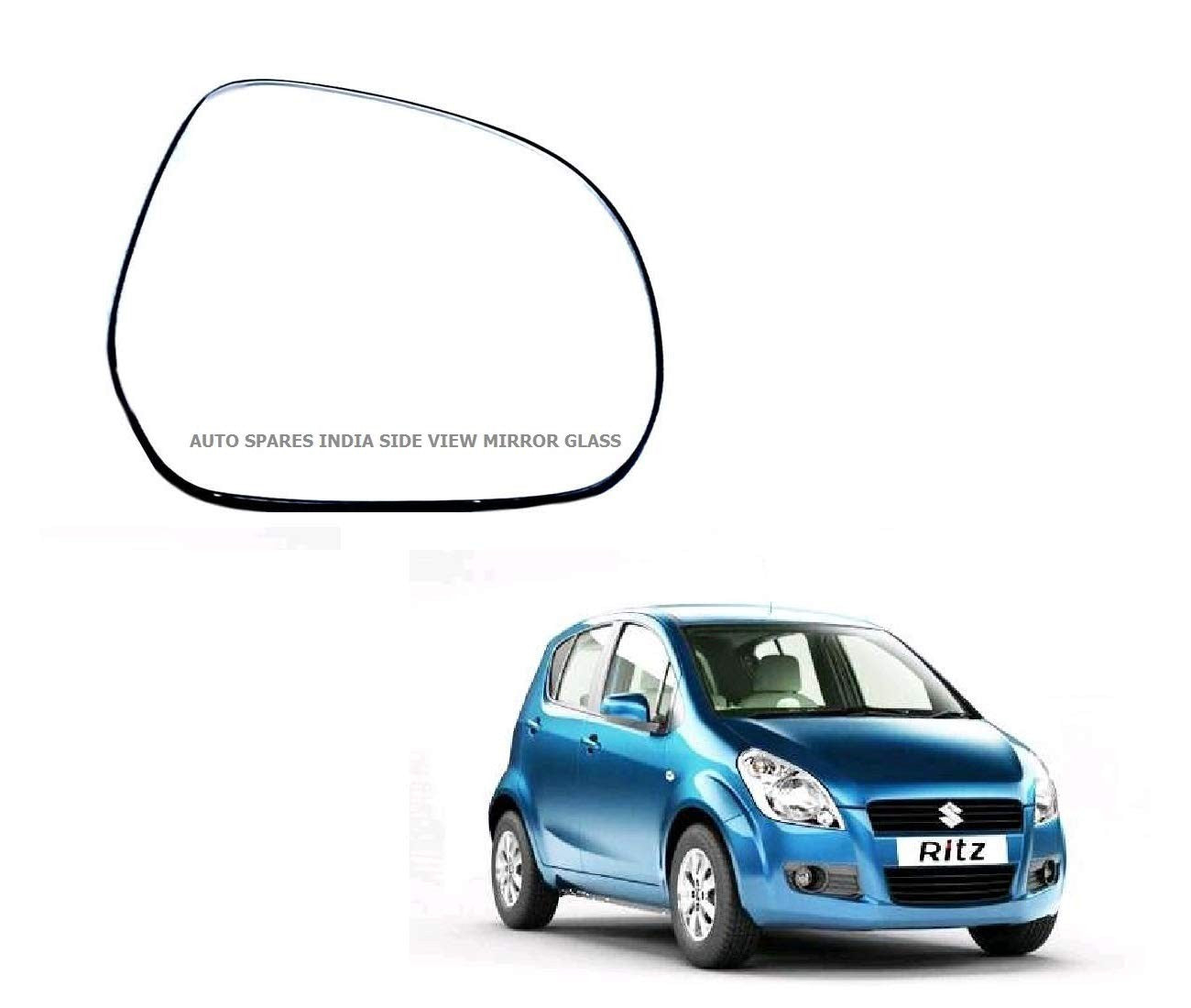 VP1 Side View Mirror Glass for Maruti Ritz 2008-2018 Model Pack of 01 Pcs