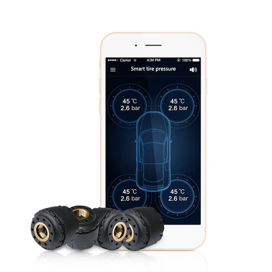 VP1 TPMS Bluetooth 4-0 Tyre Tire Pressure Monitoring System APP Display 4 InternalExternal Sensors Support Android IOS